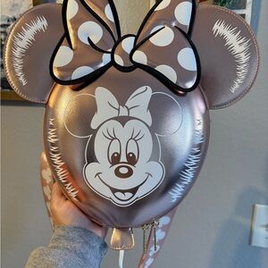 Loungefly Minnie Mouse Rose Gold Crossbody Bag